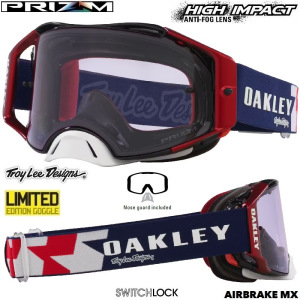 MX brýle Oakley Airbrake Prizm MX TroyLeeDesigns Red White Blue Stars Goggle