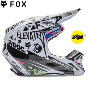MX helma FOX V1 Image Cosmo Helmet White Black 2026