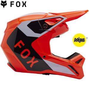 MX helma FOX V1 Lean Helmet Flo Orange 2025