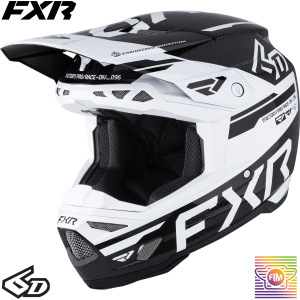 MX helma FXR 6D ATR-3 FIM Helmet White Black 2026
