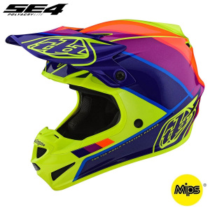 MX helma TroyLeeDesigns SE4 Polyacrylite Beta Yellow Purple 2020