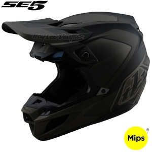 MX helma TroyLeeDesigns SE5 Composite Helmet Mono Black 2025