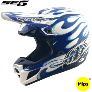 MX helma TroyLeeDesigns SE5 Composite Helmet Torched Blue 2026