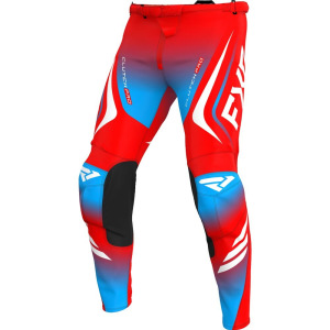 MX kalhoty FXR Clutch Pro MX Pant Red White Cyan 2025