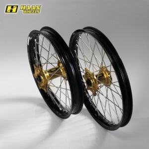 MX sada kol HaanWheels Ducati Desmo 450 MX 26-.. - Excel Blk 21x1,6 + 19x2,15 / Gold Hub