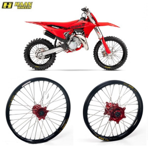 MX sada kol HaanWheels KTM SX85 GasGas MC85 25-.. / Excel Black 19x1,4 + 16x1,85 / Red Hub