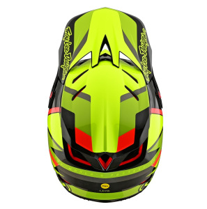 Náhradní kšilt helmy TroyLeeDesigns D4 Carbon Omega Black Yellow Visor 