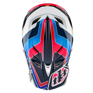 Náhradní kšilt helmy TroyLeeDesigns D4 Polyacrylite Block Blue White Visor 