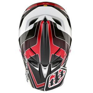 Náhradní kšilt helmy TroyLeeDesigns D4 Polyacrylite Block Charcoal Red Visor 