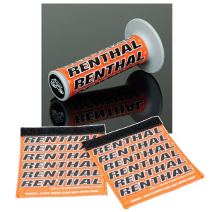 Návleky na gripy RENTHAL Clean Grip Orange Black