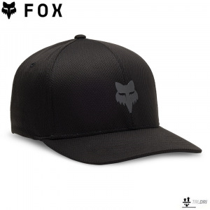 Pánská čepice FOX Head Tech FlexFit Hat Black Charcoal