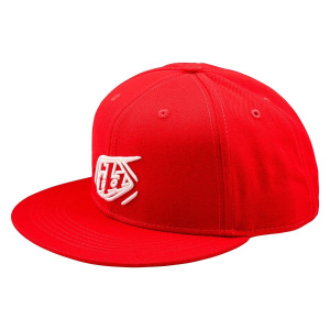 Pánská čepice TroyLeeDesigns Badge Flat Bill SnapBack Hat Red