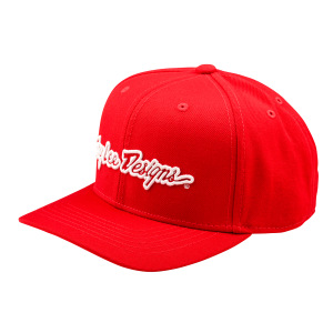 Pánská čepice TroyLeeDesigns Signature Curved SnapBack Hat Team Red