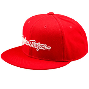 Pánská čepice TroyLeeDesigns Signature Flat Bill SnapBack Hat Team Red