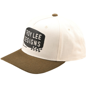 Pánská čepice TroyLeeDesigns Stamp Curved SnapBack Hat Vintage White Olive