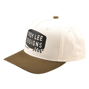 Pánská čepice TroyLeeDesigns Stamp Curved SnapBack Hat Vintage White Olive