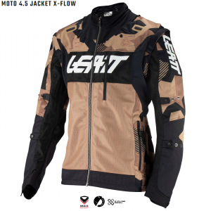 Pánská enduro bunda Leatt Moto 4.5 X-FLOW Jacket Stone 2025