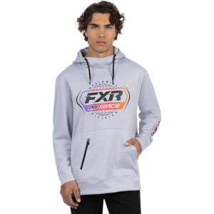 Pánská mikina FXR Race Division Tech Pullover Hoodie Ice Grey Supernova