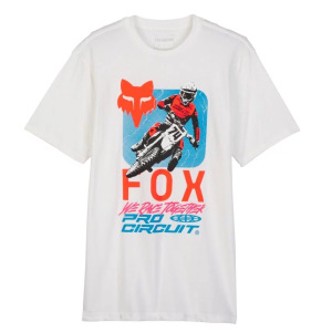 Pánské tričko FOX X ProCircuit Prem SS Tee Optic White