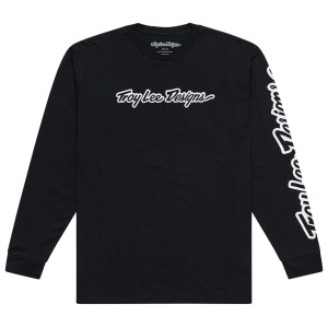 Pánské tričko s dlouhým rukávem TroyLeeDesigns Signature Long Sleeve Tee Black