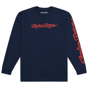 Pánské tričko s dlouhým rukávem TroyLeeDesigns Signature Long Sleeve Tee Navy