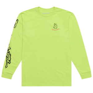 Pánské tričko s dlouhým rukávem TroyLeeDesignsPeace Out Long Sleeve Tee Glo Yellow