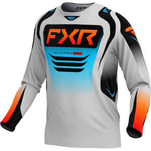 Pánský MX dres FXR Clutch Pro MX Jersey Grey Sky Orange 2025