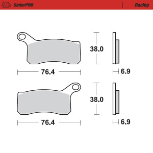 Přední brzdové destičky MotoMaster Brake Pads 965-11 KTM ATV