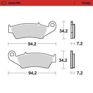 Přední brzdové destičky MotoMaster Brake Pads Front 934-11 Honda Yamaha Suzuki Kawasaki