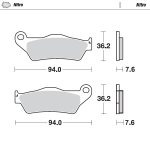 Přední brzdové destičky MotoMaster Brake Pads Front Nitro 930-21 Brembo pro KTM GasGas HQ