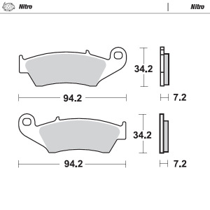 Přední brzdové destičky MotoMaster Brake Pads Front Nitro 934-21 Honda Yamaha Suzuki Kawasaki