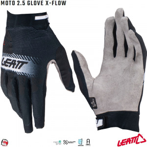 Rukavice Leatt Moto 2.5 X-Flow Glove Black 2024