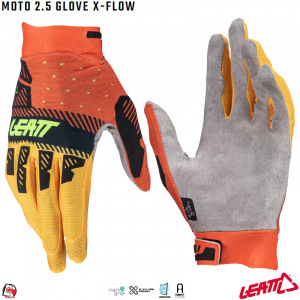Rukavice Leatt Moto 2.5 X-Flow Glove Citrus 2024