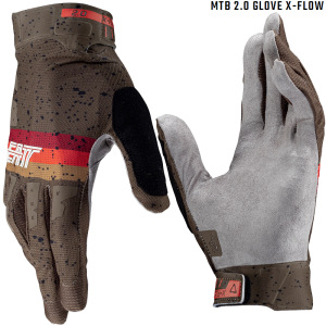 Rukavice na kolo Leatt MTB 2.0 X-Flow Velcro Glove Loam 2025