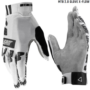 Rukavice na kolo Leatt MTB 2.0 X-Flow Velcro Glove White 2025