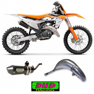 Výfuk a koncovka BUD Racing Pipe + Silencer KTM SX125 23-.. Husqvarna TC125 23-.. GasGas MC125 24-..