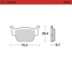 Zadní brzdové destičky MotoMaster Brake Pads 951-11 Honda TRX450R / ER