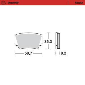 Zadní brzdové destičky MotoMaster Brake Pads 966-11 KTM ATV