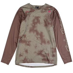 Zateplený dres na kolo TroyLeeDesigns Skyline CHILL LS Jersey Scattered Olive