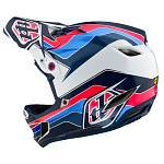 Integrální MTB helma TroyLeeDesigns D4 Polyacrylite Helmet MIPS Block Blue White 2024