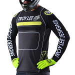 Dres na kolo TroyLeeDesigns Sprint Jersey Drop In Black Green 2022