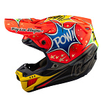 MX helma TroyLeeDesigns SE5 Composite Helmet Cosmic Explosion Red 2025