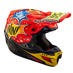 MX helma TroyLeeDesigns SE5 Composite Helmet Cosmic Explosion Red 2025