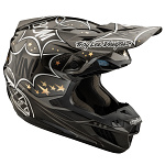 MX helma TroyLeeDesigns SE5 Carbon Helmet Cosmic Explosion Black 2025