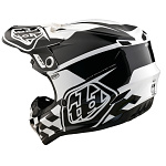 MX helma TroyLeeDesigns GP Helmet Check Up White Black 2025