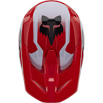 MX helma FOX V1 Lean Helmet Flo Red 2025