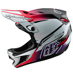 Downhill helma TroyLeeDesigns D4 Carbon Helmet MIPS Drip White 2025