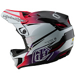 Downhill helma TroyLeeDesigns D4 Carbon Helmet MIPS Drip White 2025