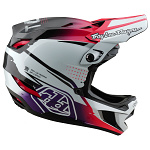 Downhill helma TroyLeeDesigns D4 Carbon Helmet MIPS Drip White 2025