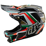 Downhill helma TroyLeeDesigns D4 Carbon Helmet MIPS Frames Black Gold 2025